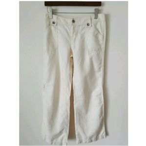 BANANA REPUBLIC Linen Blend‎ Pants 2 Ivory Wide Leg